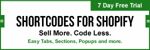 Shortcodes for Shopify